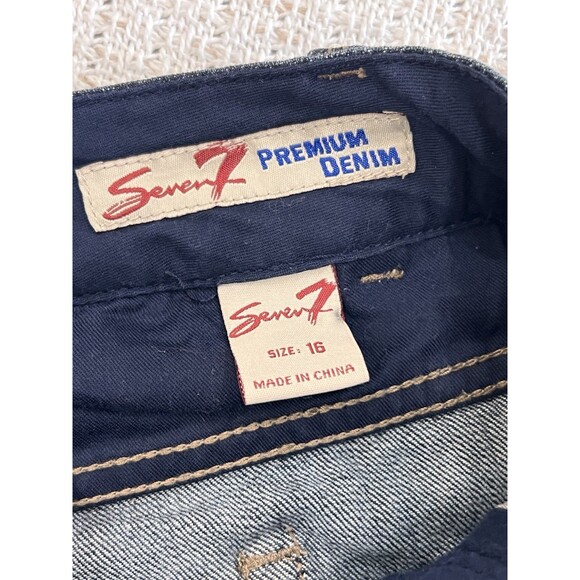 Seven 7 Limited Edition Women's Bling Pockets Air Force Jeans Size 16 Denim *D - Picture 5 of 8